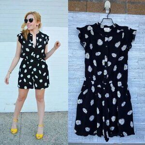 Kate Spade Daisy Dot Crepe Romper size 6